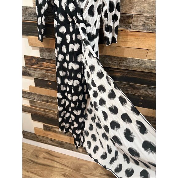 BOSS Danotta Reverse Print Dress in black and white size 6 - Picture 5 of 10